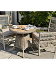 Beige Coastal Bistro Table for Outdoor Dining