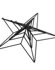 Modern Matte Black Star Wall Art with Sculpted Depth