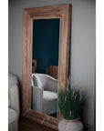 Stylish Washed Wood Large Mirror | Modern Farmhouse Decor