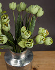 Vibrant green artificial tulip stem with lifelike petals, 50 cm tall, for elegant floral arrangements (124 chars) by sostter at brixbailey.com