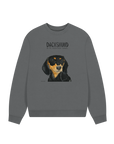 Comfy, Cozy, & Cute: The Black & Tan Dachshund Oversized Sweatshirt"