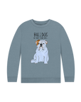 Furry Road Cool: Bulldog Power Kid’s Sweatshirt for Playtime Warriors!