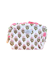 Floral White Frill Washbag