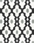 Premium Moroccan Cement Tiles, Olive and Black Handcrafted Pattern, Stylish Kitchen and Bathroom Flooring, Authentic SOUK Design, Trending Exotic Decor by Maria Starling Design at brixbailey.com