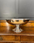 Large Polished Metal Punch Bowl on Pedestal – Barware / Party Decor