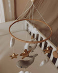 Handmade Little Whales baby mobile-8