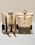Luxury Polar Explorer Backpack, premium waterproof hemp backpack with laptop compartment, USB charging, ergonomic support, adjustable straps by Arcticus at brixbailey.com