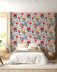 Colorful Funky Floral Wallpaper