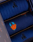 Hot Air Balloon Sock Box - 3 Pairs of Bamboo Socks (His)