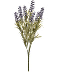 Realistic faux lavender stems with purple blooms and green accents, perfect for year-round home decor by sostter at brixbailey.com