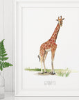 Personalised Watercolour Giraffe Print