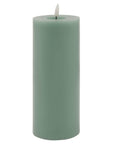 Sage Green LED Wax Candle | Melt Effect | Luxe Collection