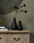 Elegant Black Tall Tapered Glass Vase | Modern Home Decor
