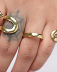 4-Finger Snake Ring - Adjustable Brass Ring for All Fingers.