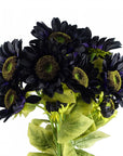 Pack of 6 x Artificial Flowers Purple Sunflower - 3 heads 88cm-0