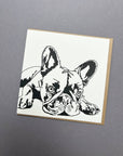 French Bulldog Letterpress Card