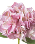 Shabby chic vintage pink artificial hydrangea with lifelike petals, soft color variations, and realistic texture for floral arrangements. by sostter at brixbailey.com