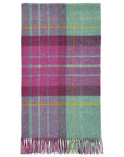 Saltburn Check Pure New Wool Throw - Cerise