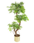 Artificial Tree Japanese Fruticosa Ficus Tree Plastic Pot 140cm-3