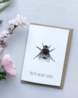 Bumble Bee Watercolour Greetings Card
