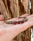 Raw Garnet Copper Cuff – January Stone | Handmade by Blackbird & Sage