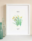 Daffodils - March Birth Flower - Watercolour Fine Art Print