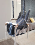Cushion Swing with Crown Backrest Grey