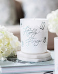 Highly Strung Natural Wax Glass Candle