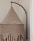 Sebra Jetty Beige wall-mounted canopy holder, premium stylish nursery decor, luxury handcrafted ceiling alternative by Ella James at brixbailey.com
