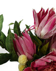 Pack of 6 x 65cm Protea Sugarbush Flower Stem - Pink-4