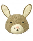 Luxury handcrafted grey bunny felt head, premium organic wool forest animal decor, stylish Fiona Walker collection, best-selling mini wall art by Ella James at brixbailey.com