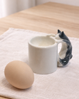 Cat Egg Cup (GREY) – A Playful Ceramic Breakfast Object | 4am Product Design
