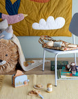 Lion storage basket, premium handcrafted toy organizer, stylish kids room decor, best-selling large laundry bin by Ella James at brixbailey.com