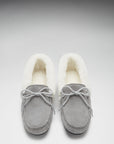 Women's slippers, sheepskin, dove grey suede
