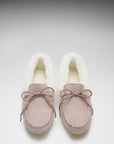 Women's slippers, sheepskin, ice pink suede