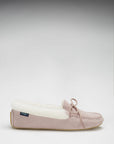 Women's slippers, sheepskin, ice pink suede
