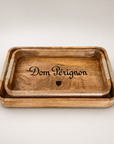 Dom Pérignon Wooden Serving Tray Set | Champagne Butler Trays