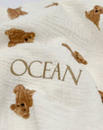The Bear Muslin Blanket Swaddle