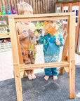 Wooden Messy Play Easel For Indoor & Outdoor Play