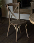 Elegant Light Oak Cross Back Dining Chair | Modern Comfort