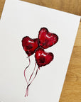 Valentines penguin chick watercolour greetings card, anniversary card
