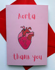 Aorta thank you heart cardiology anatomical biology science card