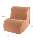MeowBaby® Chair For Children, Corduroy - Brick
