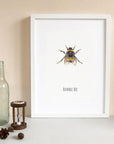 Bumble Bee Watercolour Fine Art Print