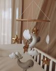 Handmade Little Whales baby mobile-13