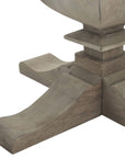 Pedestal Side Table with Drawer in Bleached Wood Finish