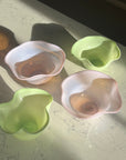 The Antonia Murano Ruffle Bowl in Pink