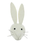 Premium mini white rabbit head wall decor, stylish neutral cream animal head for modern home by Ella James at brixbailey.com
