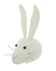 Premium mini white rabbit head wall decor, stylish neutral cream animal head for modern home by Ella James at brixbailey.com
