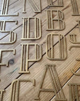 Gold Art Deco Metal Alphabet Letters – 5” or 12” Decorative Lettering A–Z